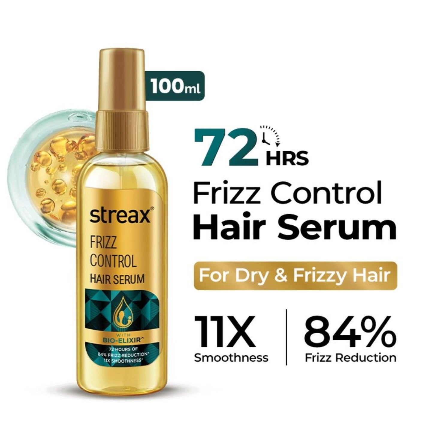 Streax Anti Frizz Hair Serum With Bio-Elixir
