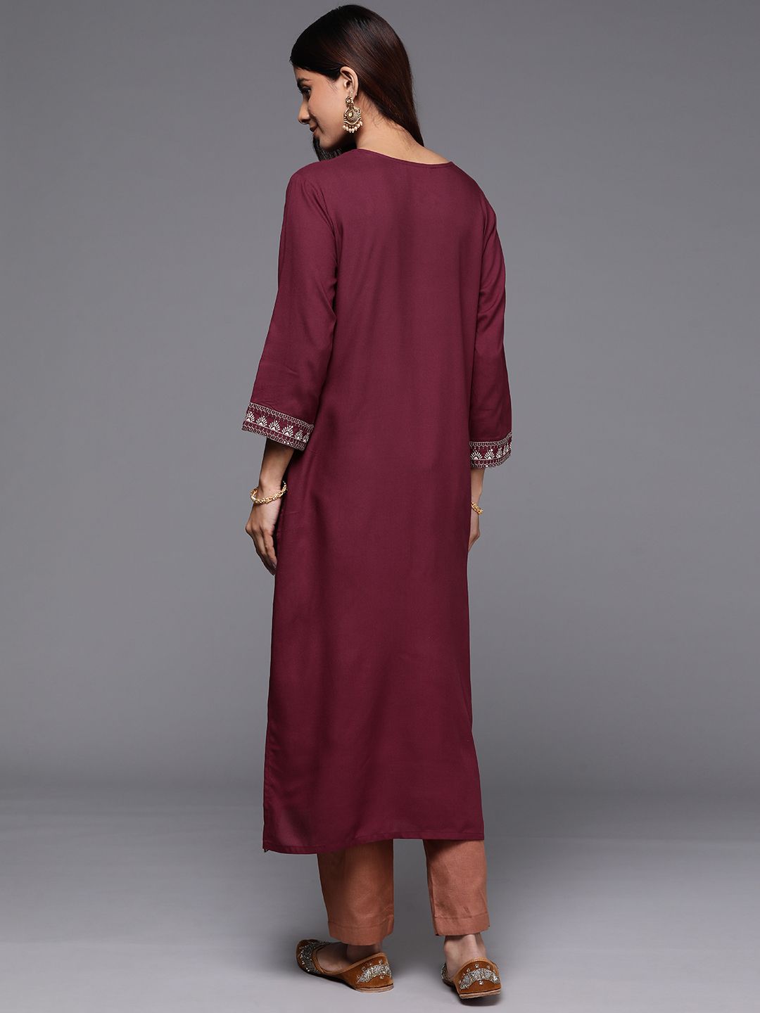 Dhiyona IE Pack of 2 Ethnic Motifs Embroidered Kurta