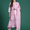 Dhiyona IE Floral Printed Pure Cotton Kurta with Trousers & Dupatta