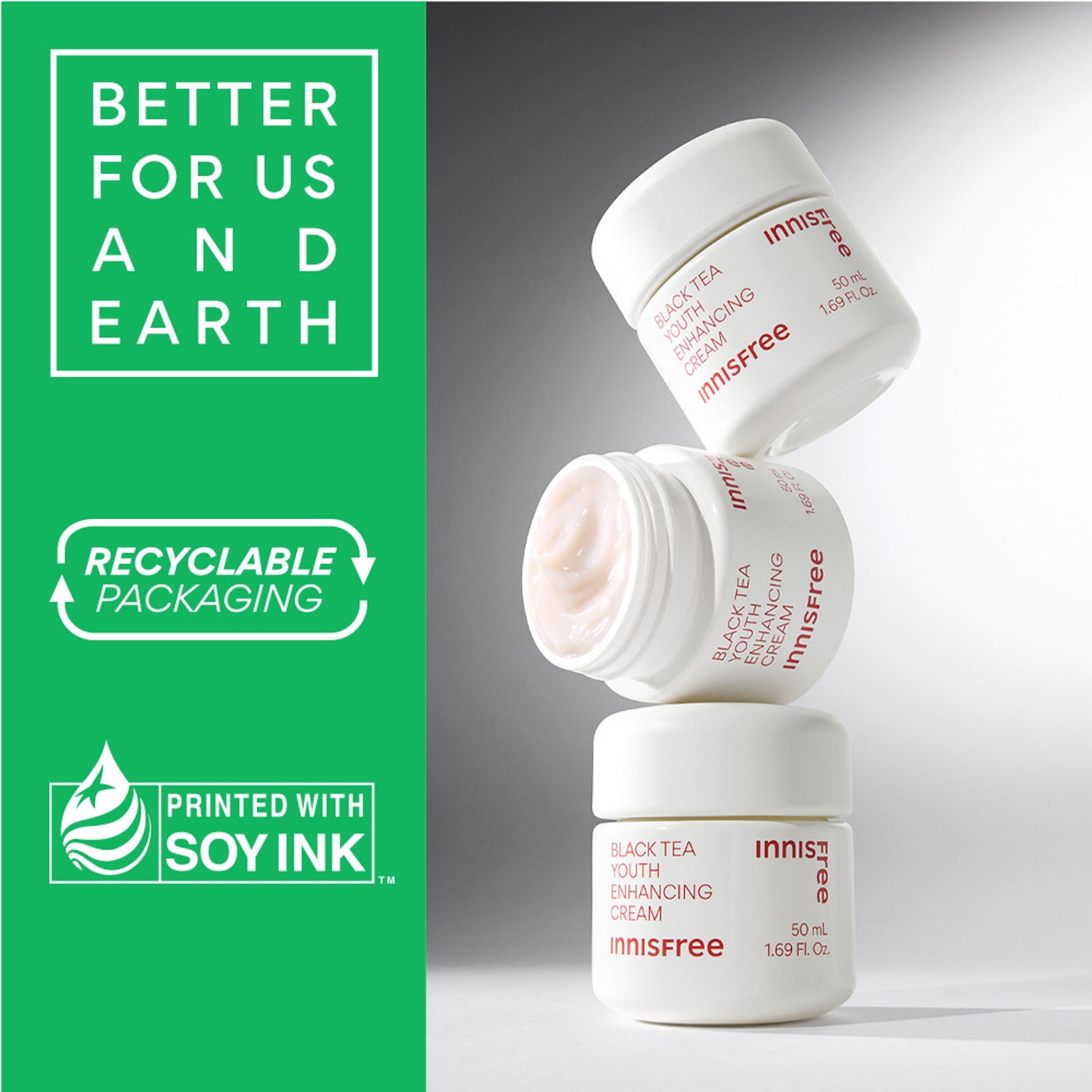 Innisfree Black Tea Youth Enhancing Cream For Anti-Aging & Improving Textured Skin
