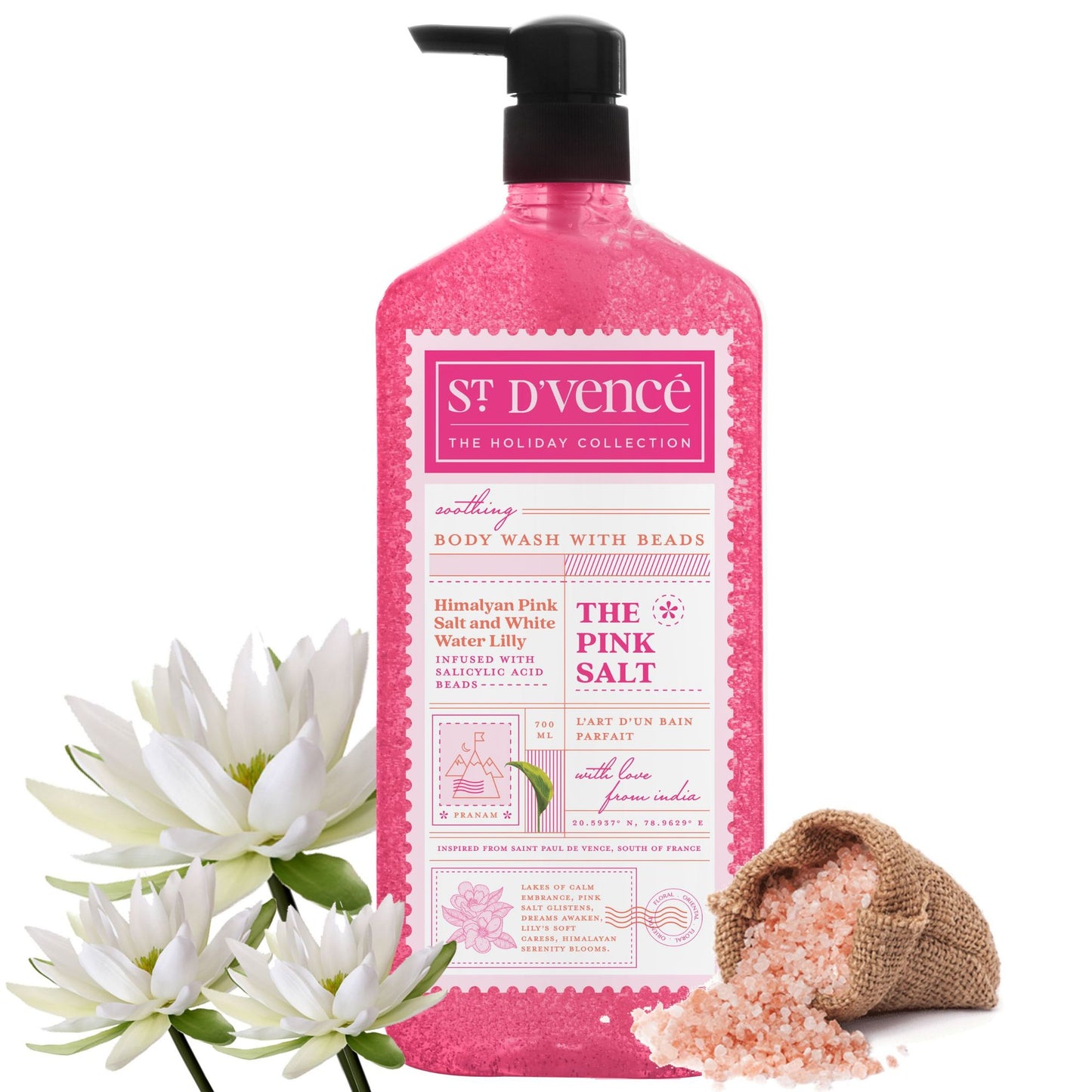St. D'vencé Himalayan Pink Salt Body Wash