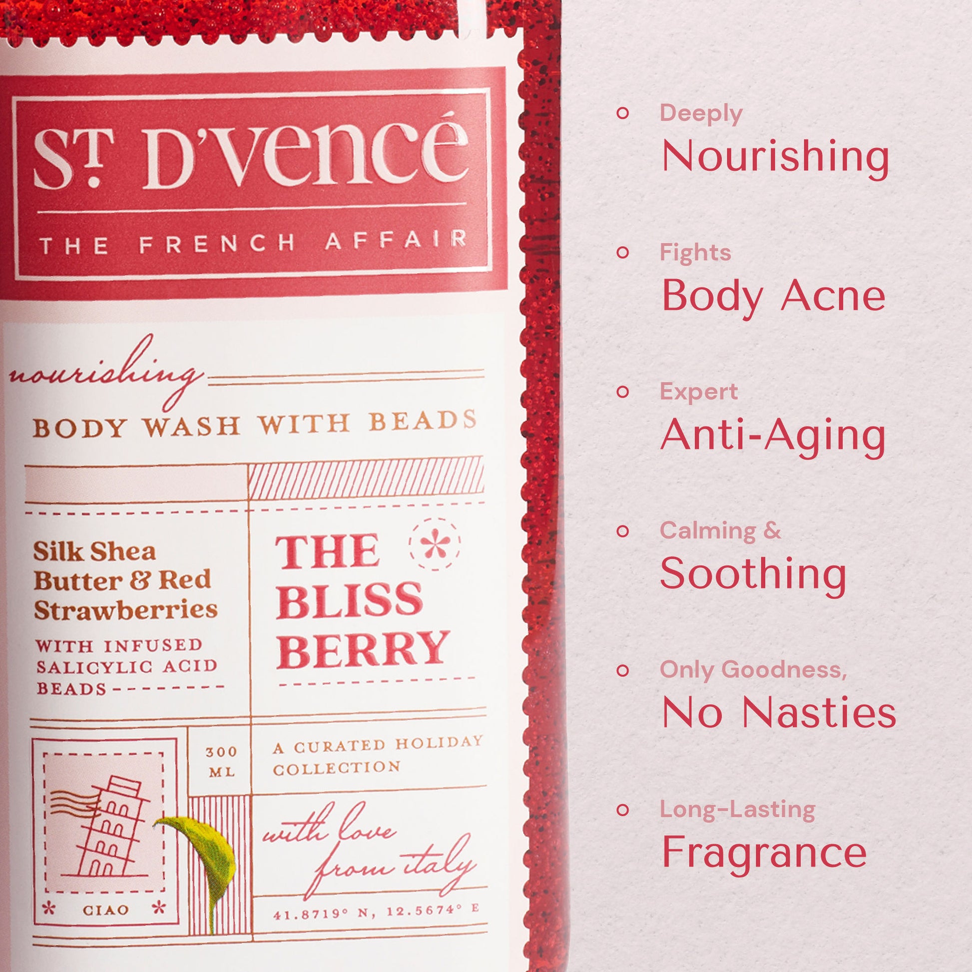 St. D'vencé The Bliss Berry Body Wash With Salicylic Acid Beads