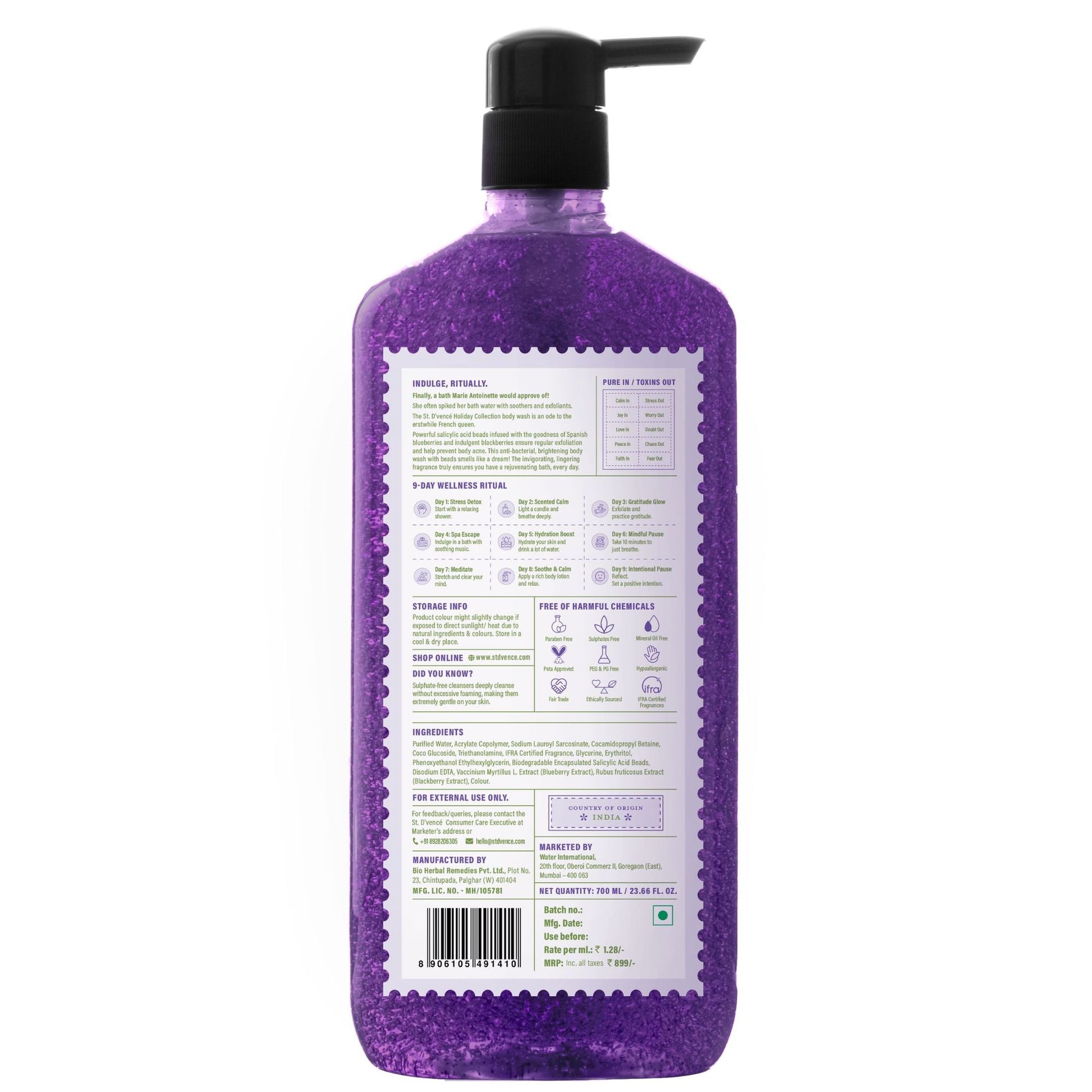St. D'vencé The Berry Bunch Body Wash With Salicylic Acid Beads