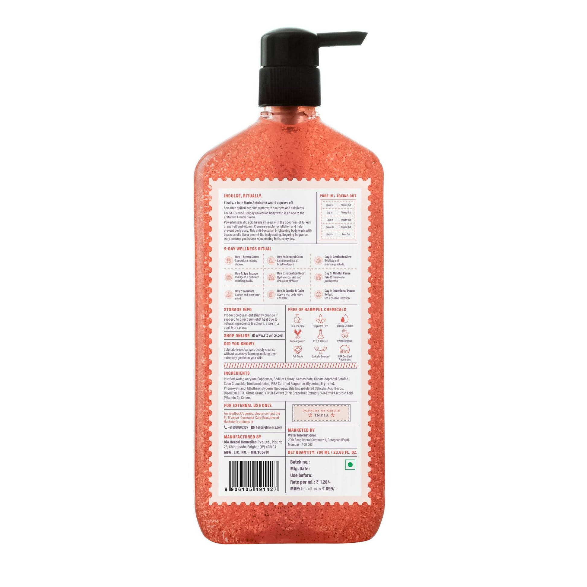 St. D'vencé The Citrus Burst Body Wash With Salicylic Acid Beads
