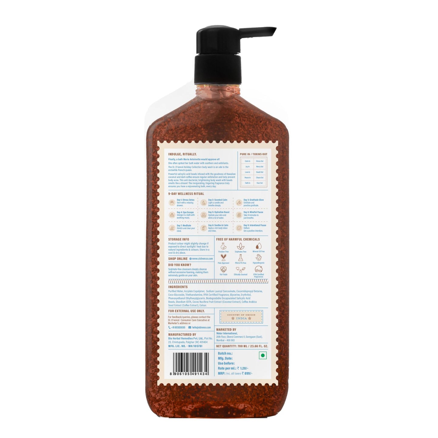St. D'vencé The Breezy Brew Body Wash With Salicylic Acid Beads
