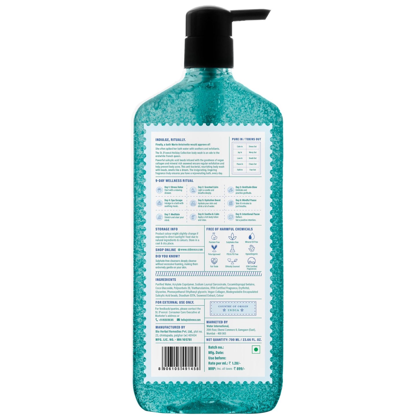 St. D'vencé Ocean Drop Body Wash