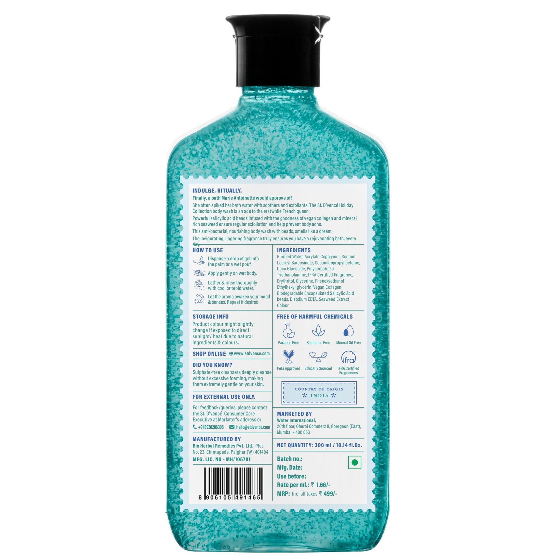 St. D'vencé Ocean Drop Body Wash