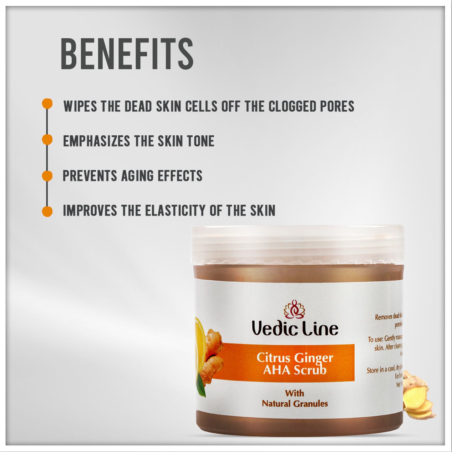 Vedic Line Citrus Ginger AHA Scrub