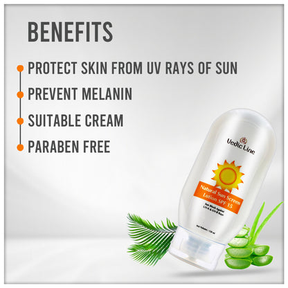 Vedic Line Natural Sun Screen Lotion SPF 15