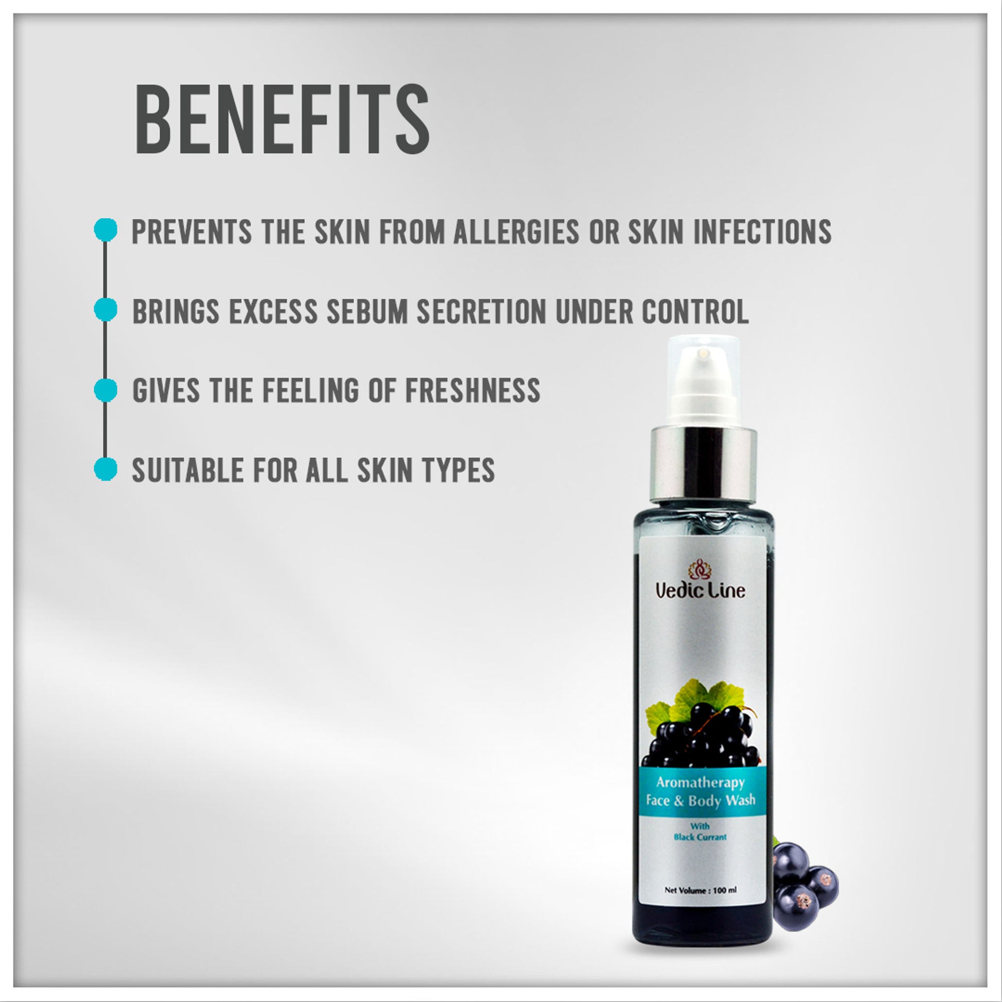 Vedic Line Aromatherapy Face & Body Wash With Black Currant