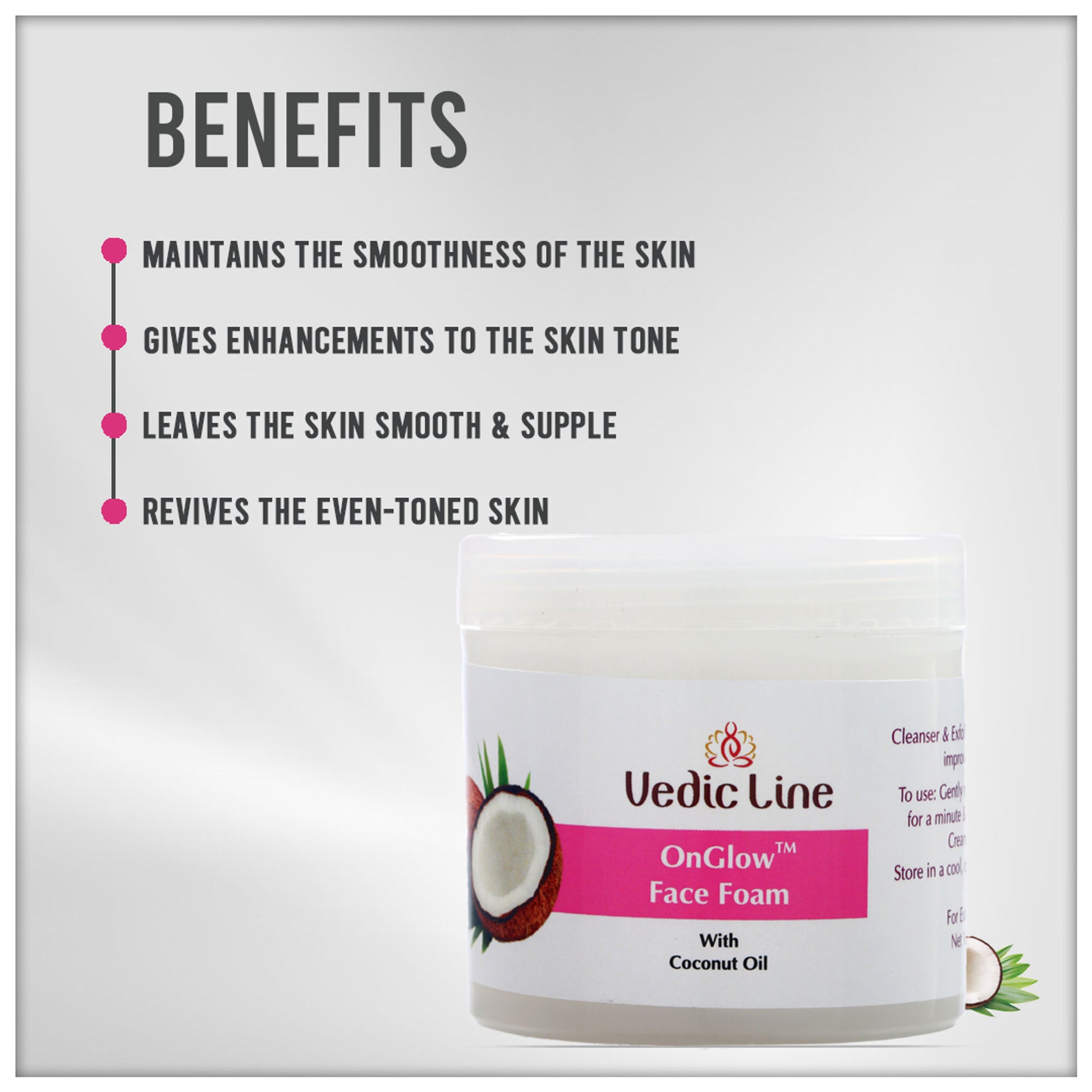 Vedic Line Onglow Face Foam With Coconut Oil