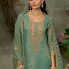 Indyancart IE Women's Ethnic Motifs Embroidered Kurta with Trousers & Dupatta