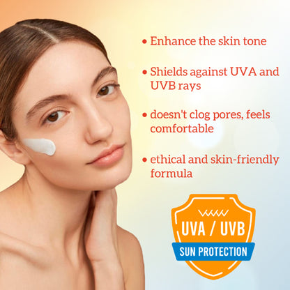 inatur Kumkumadi Sunscreen SPF 30 PA++++, Ayurvedic Moisturizer, No White Cast, UV Protection