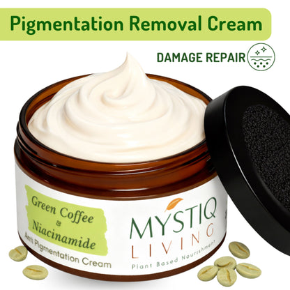 Mystiq Living Pigmentation Removal Cream, Brightening Day And Night Cream Kojic Acid, Niacinamide