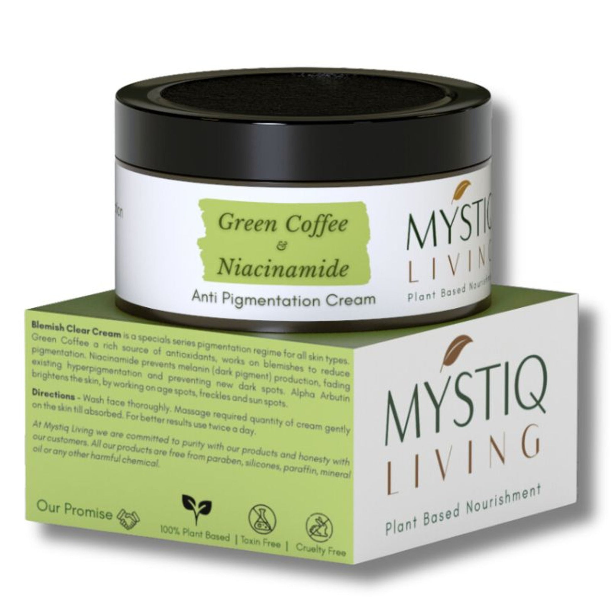 Mystiq Living Pigmentation Removal Cream, Brightening Day And Night Cream Kojic Acid, Niacinamide