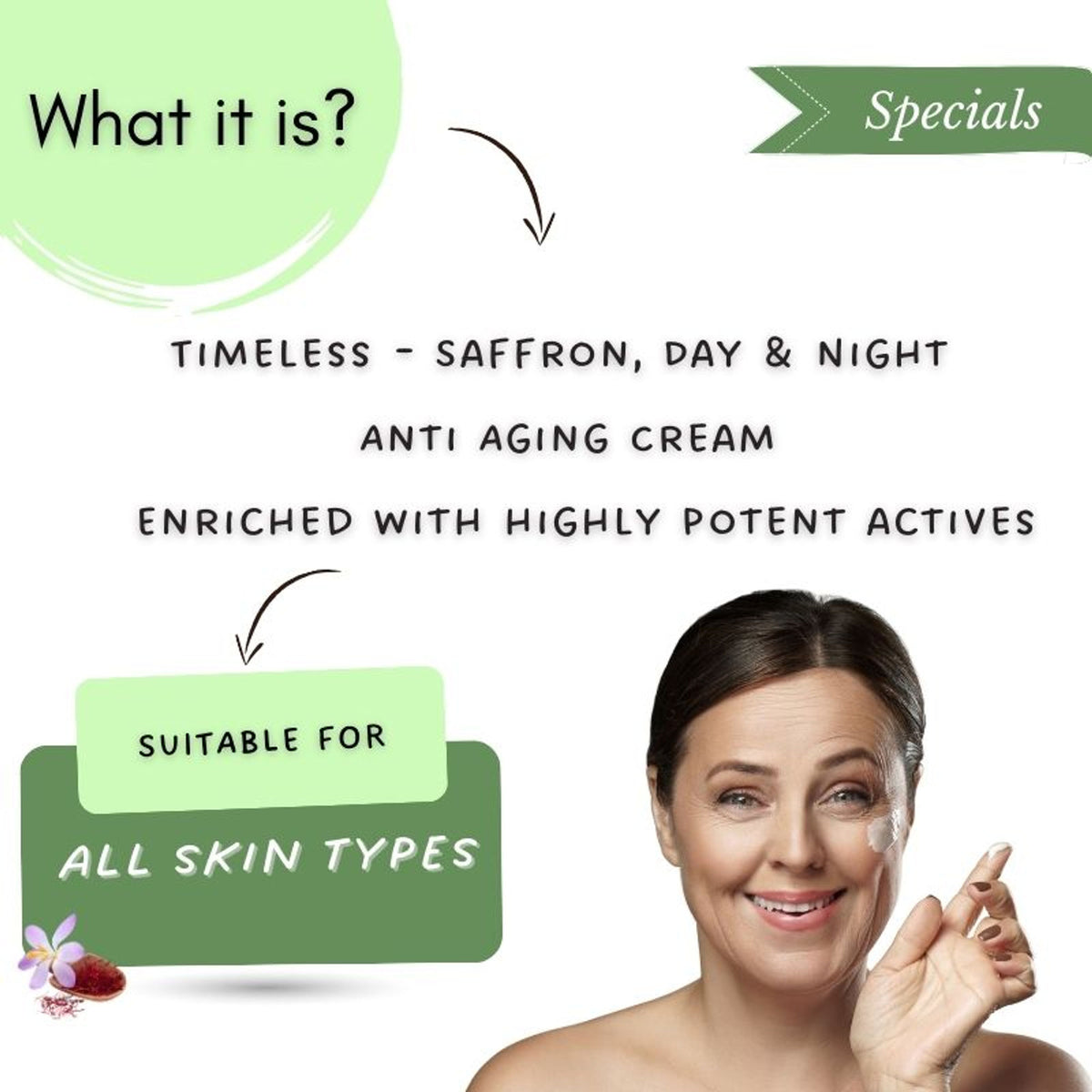 Mystiq Living Anti Ageing Cream for Women, Wrinkle Face Cream With Ceremide & Collagen Peptide