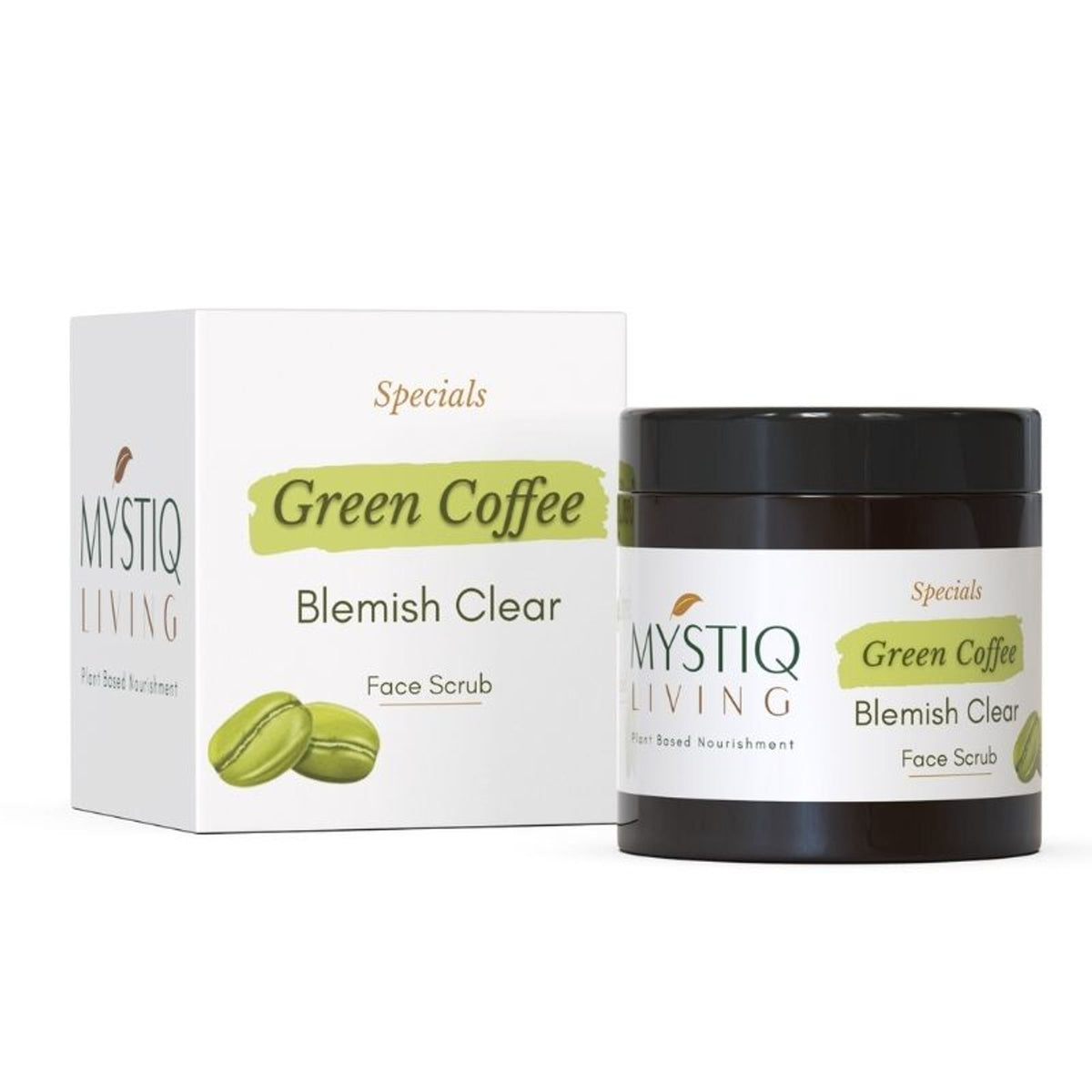 Mystiq Living Face Scrub & Exfoliator For Blackheads, Tan Removal For Glowing Skin With Walnut