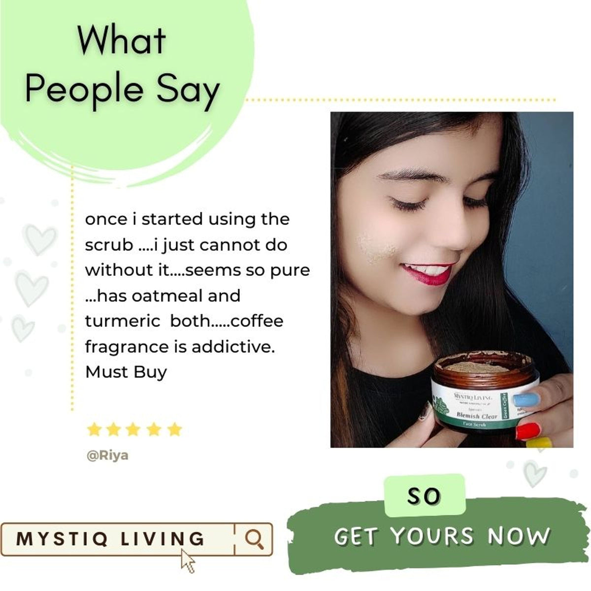 Mystiq Living Face Scrub & Exfoliator For Blackheads, Tan Removal For Glowing Skin With Walnut