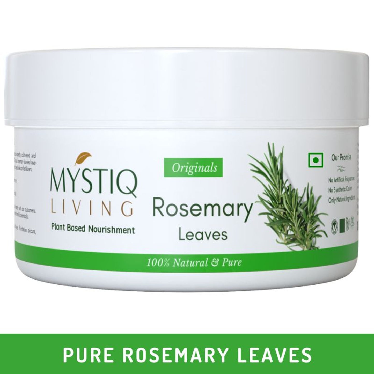 Mystiq Living Dried Rosemary Leaves for Hair Growth & Tea Infusion, 100% Dry and Organic
