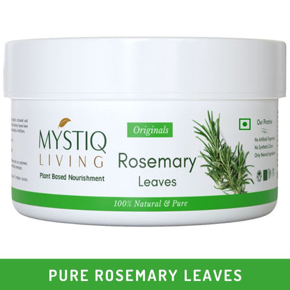 Mystiq Living Dried Rosemary Leaves for Hair Growth & Tea Infusion, 100% Dry and Organic