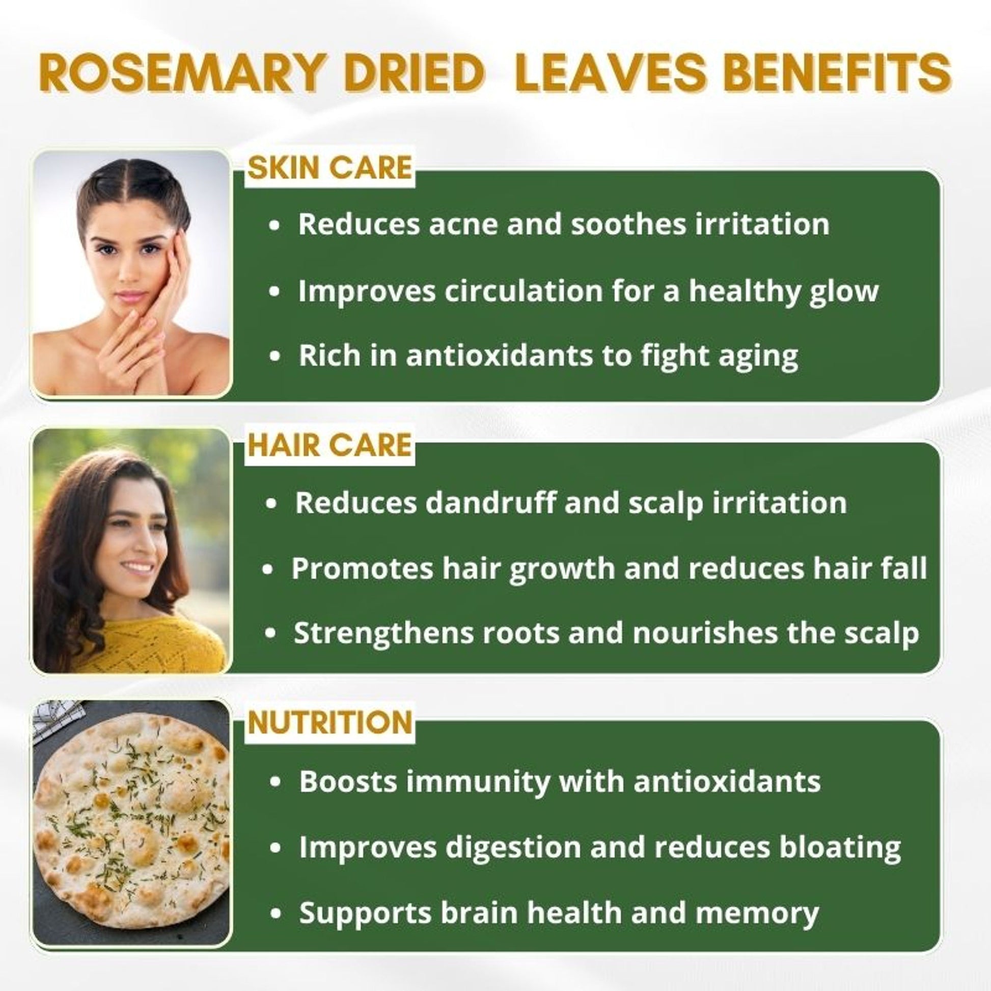 Mystiq Living Dried Rosemary Leaves for Hair Growth & Tea Infusion, 100% Dry and Organic