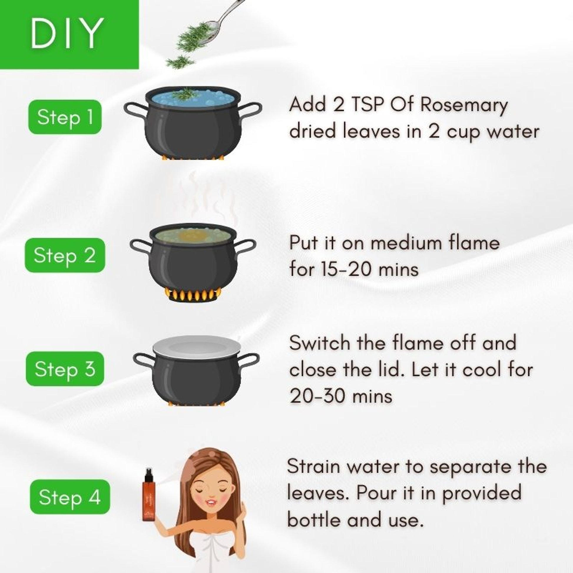 Mystiq Living Dried Rosemary Leaves for Hair Growth & Tea Infusion, 100% Dry and Organic