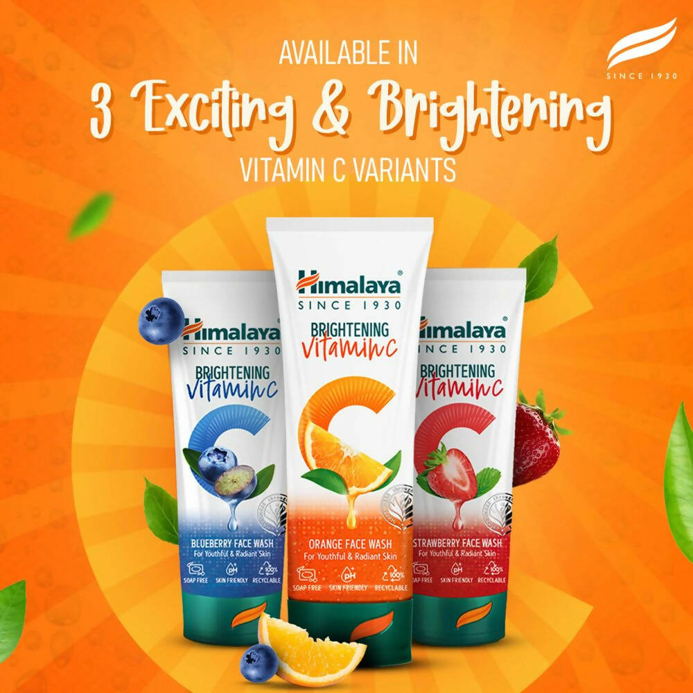 Himalaya Herbals Brightening Vitamin C Orange Face Wash - Indyancart