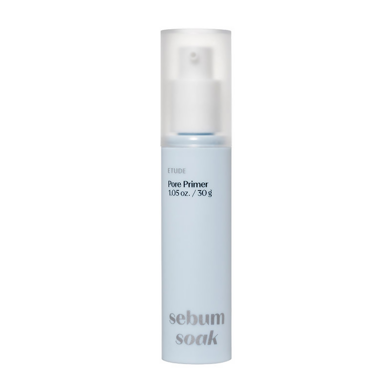 Etude House Sebum Soak Pore Primer in a tube, designed to smooth skin and control oil for a matte finish.