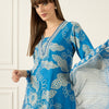 Dhiyona IE Floral Printed V-Neck Regular Pure Cotton A-Line Kurta With Trousers & Dupatta