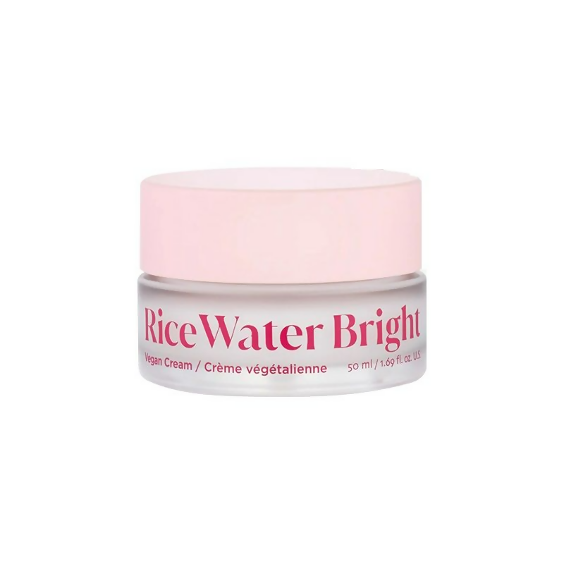 The Face Shop Rice Water Cream with Niacinamide and Hyaluronic Acid, a face cream for brightening skin, shown in a jar.