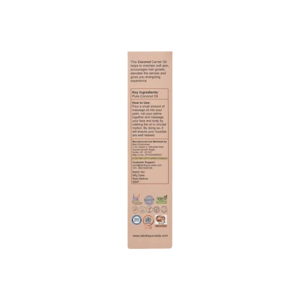Tatvik Ayurveda Prakrutisparsha Carrier Oil (Coconut)