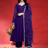 Indyancart VA Women Ethnic Motifs Embroidered Anarkali Kurta with Palazzo & Dupatta