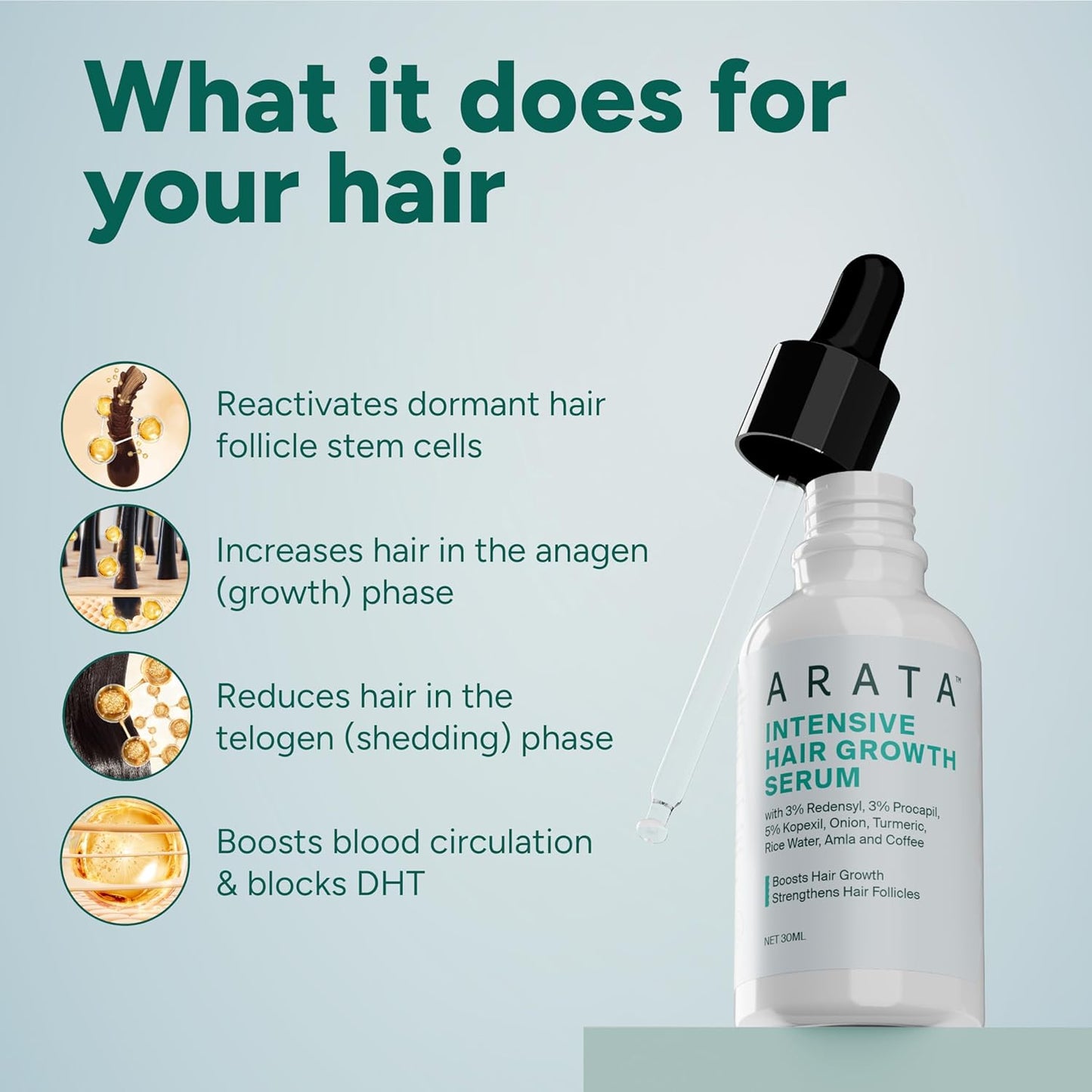 Arata Intensive Hair Growth Serum - Indyancart