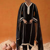 Dhiyona IE Black Floral Embroidered Mirror Work Straight Kurta With Trousers & Dupatta