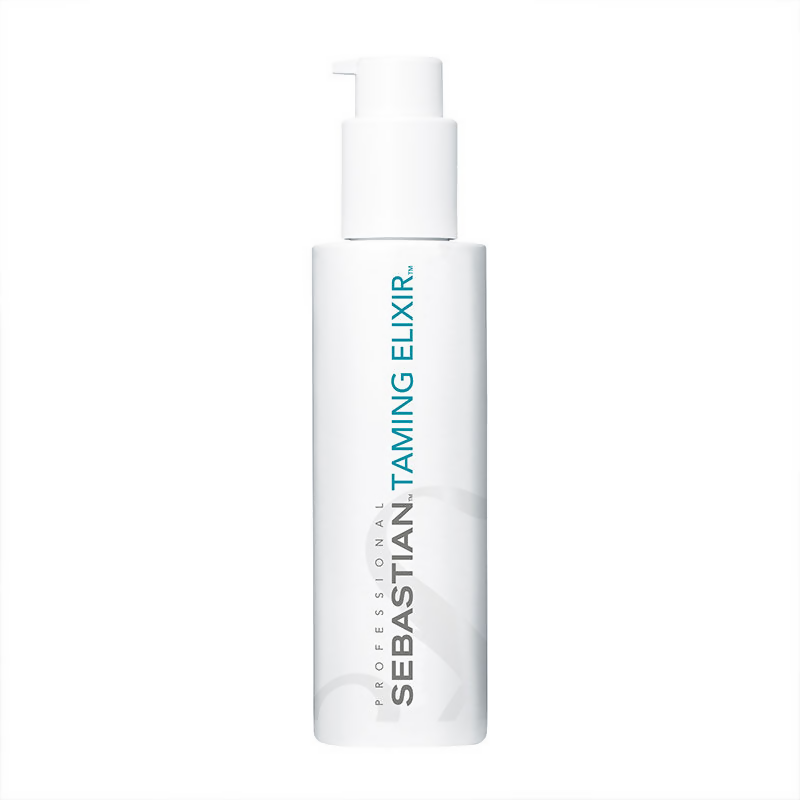 Sebastian Professional Taming Elixir weightless smoothing serum for hair, in a sleek bottle, designed to tame frizz and add shine.