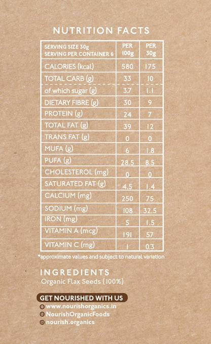 Nourish Organics Active Flax Seeds