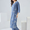 Dhiyona IE Women Ethnic Motifs Embroidered Regular Thread Work Pure Cotton Kurta with Trousers