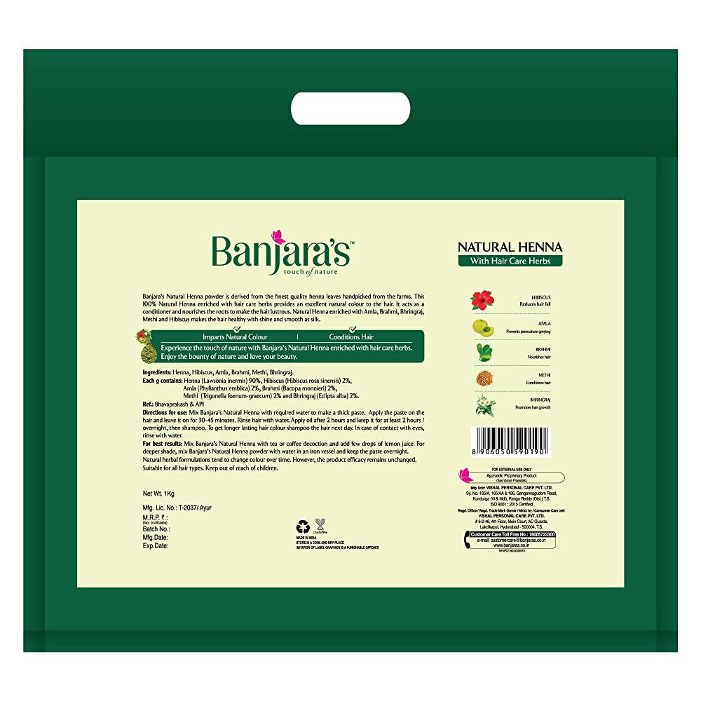 Banjara's Natural Henna Powder - Indyancart