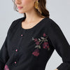 Dhiyona IE Women Floral Embroidered Regular Thread Work Kurta with Trousers