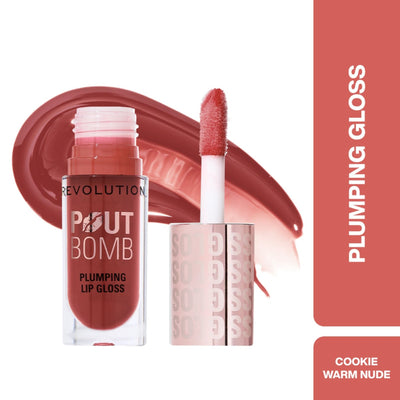 Makeup Revolution Pout Bomb Plumping Gloss - Cookie