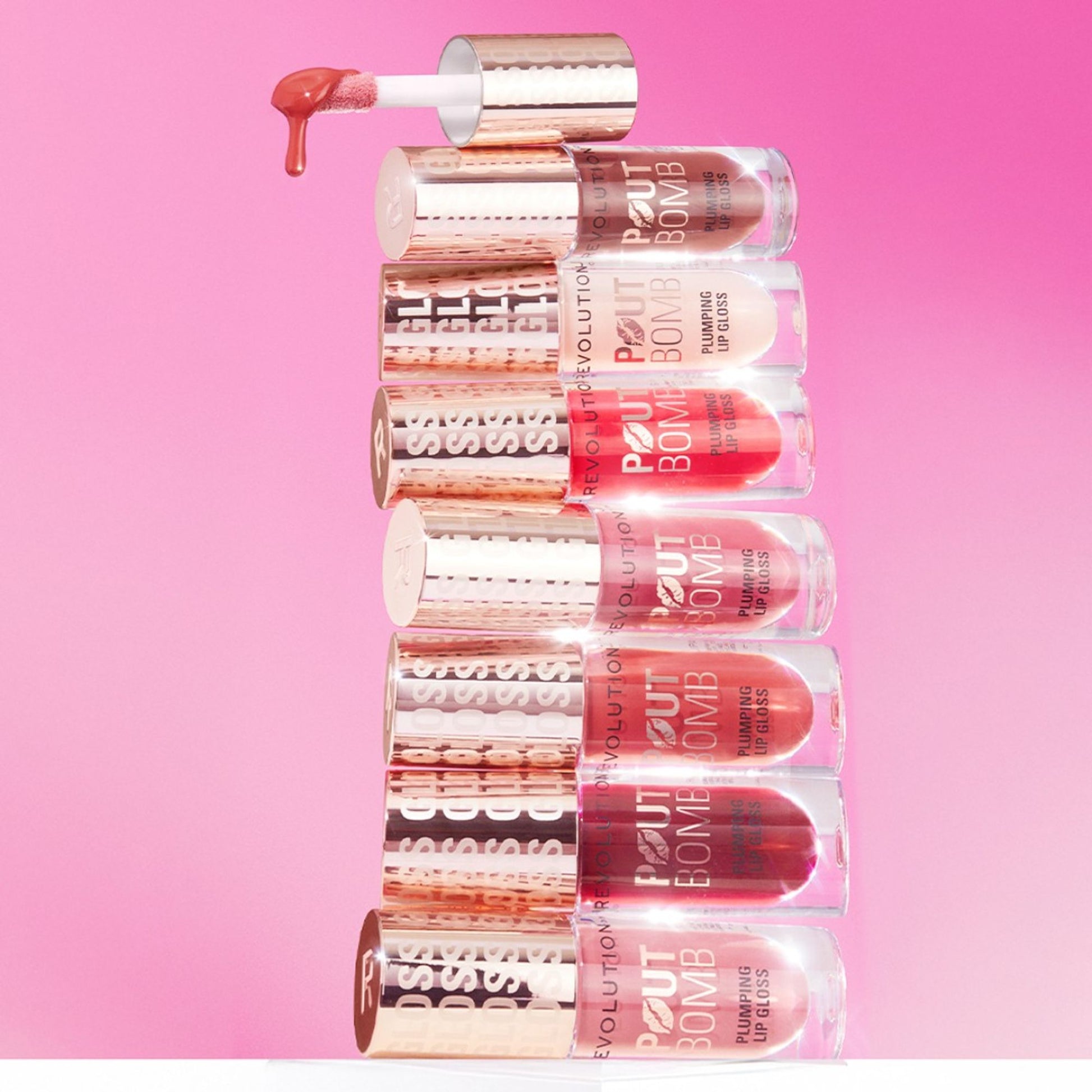 Makeup Revolution Pout Bomb Plumping Gloss - Cookie