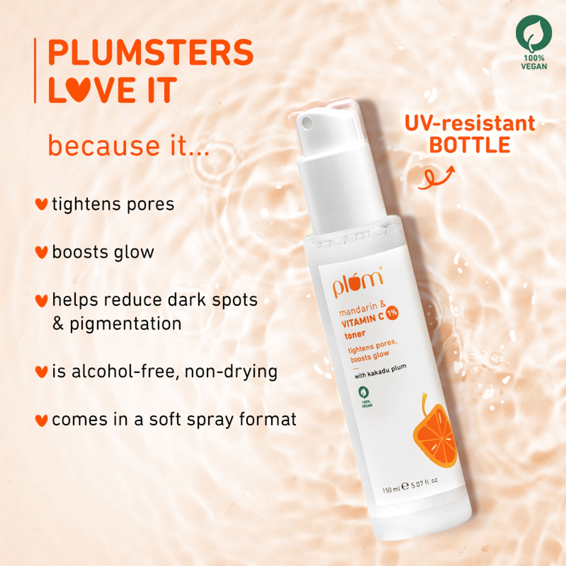 Plum 1% Vitamin C Toner With Mandarin & Kakadu Plum