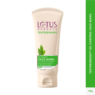 Lotus Herbals Teatreewash Face Wash With TeaTree Oil & Cinnamon And Helps Control Pimples & Acne