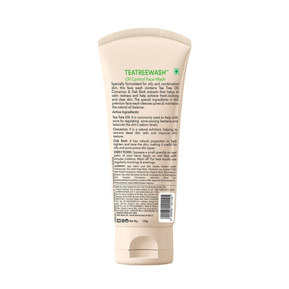 Lotus Herbals Teatreewash Face Wash With TeaTree Oil & Cinnamon And Helps Control Pimples & Acne