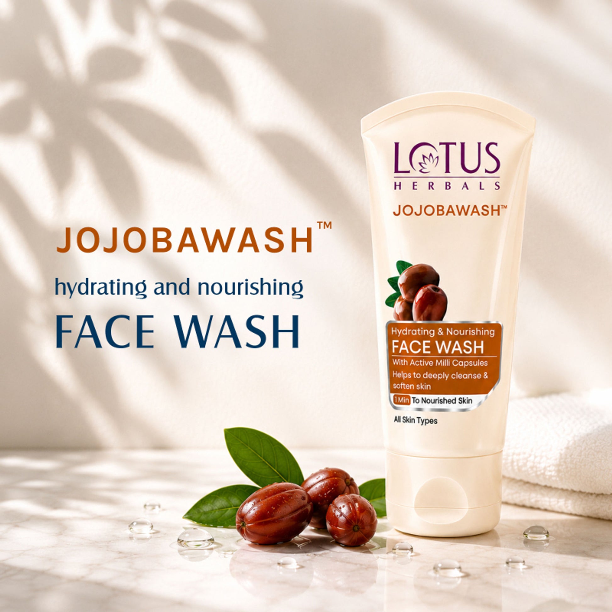 Lotus Herbals Jojobawash Active Milli Capsules Nourishing Face Wash