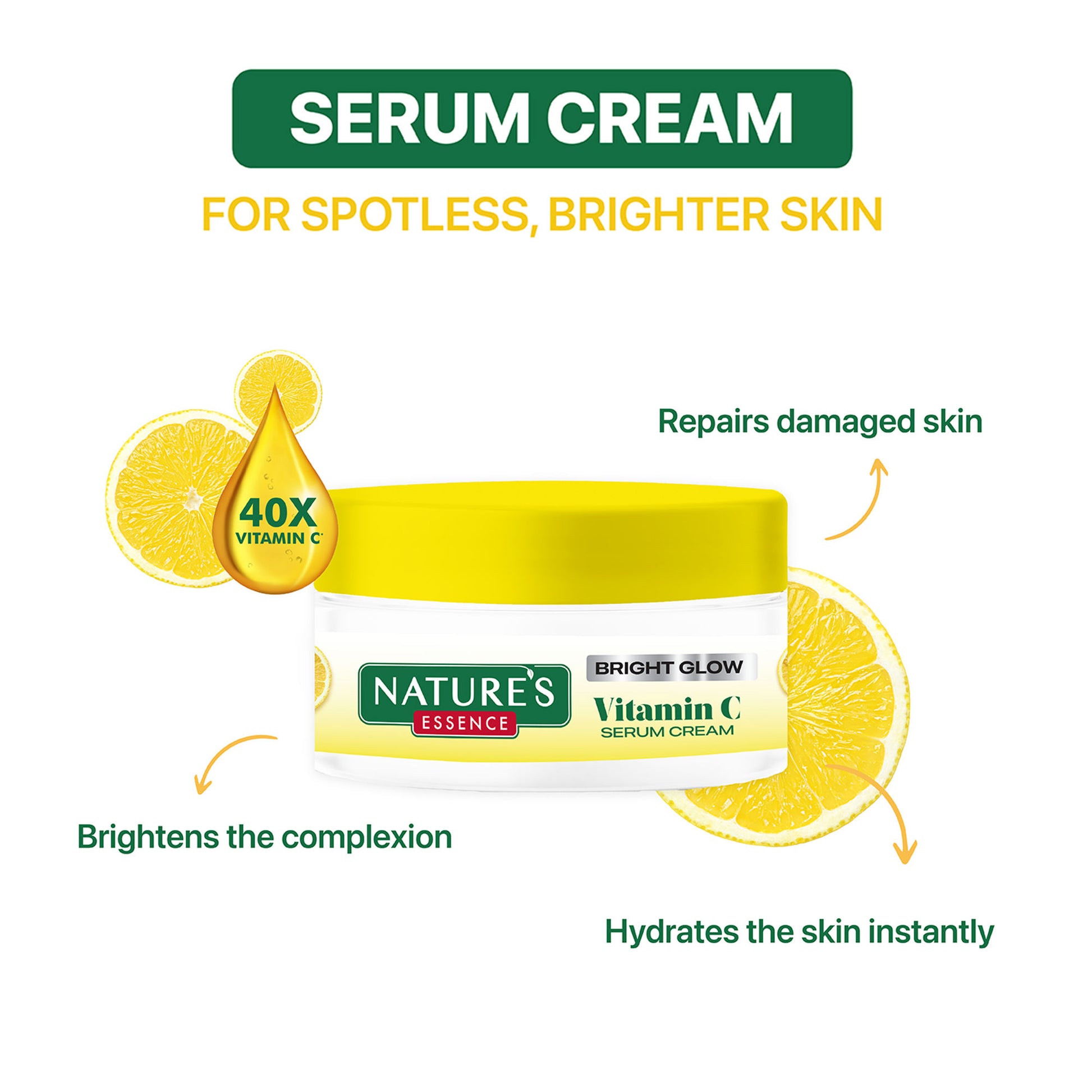 Nature's Essence Bright Glow Vitamin C Serum Cream
