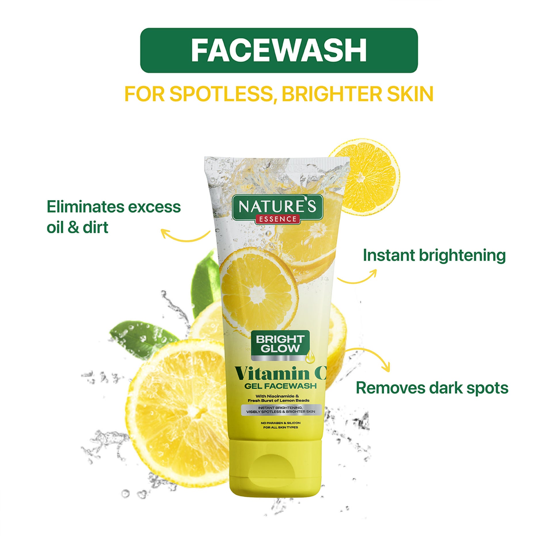 Nature's Essence Bright Glow Vitamin C Gel Facewash