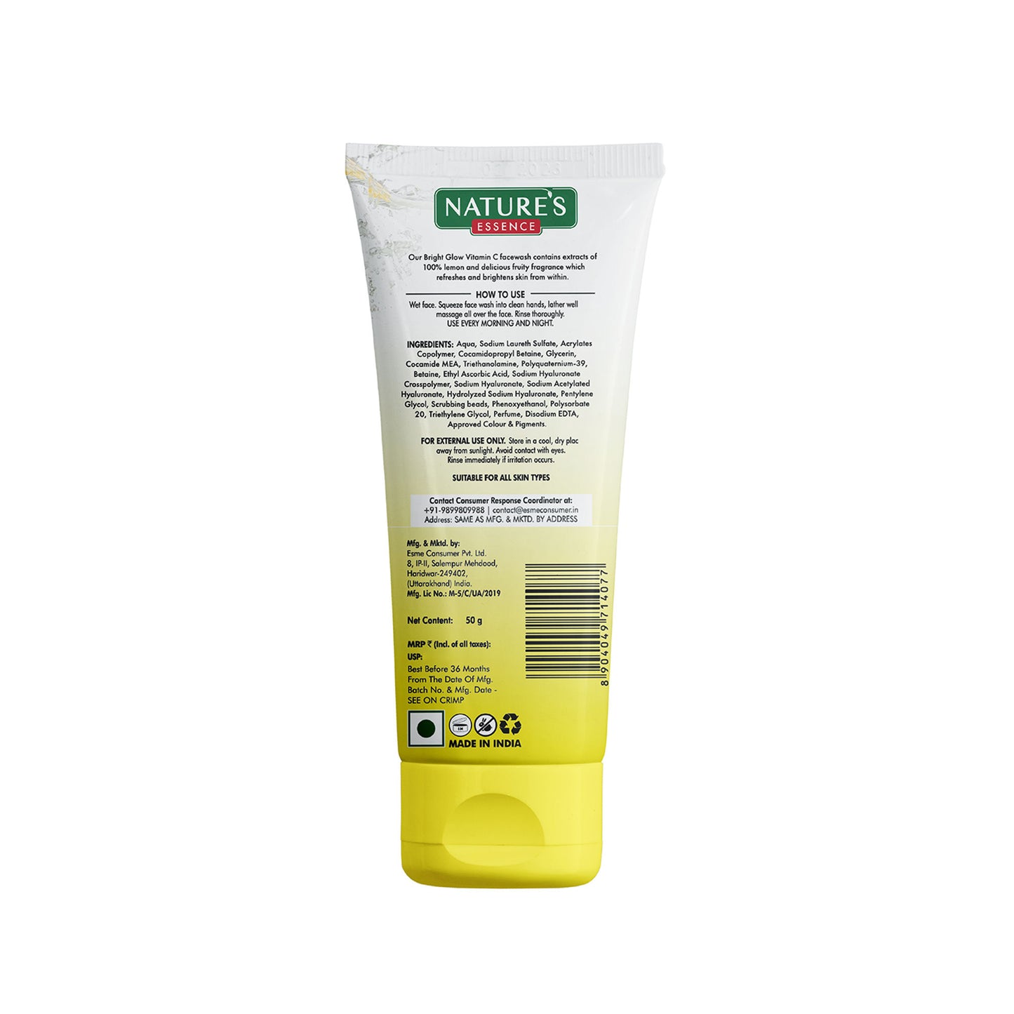 Nature's Essence Bright Glow Vitamin C Gel Facewash
