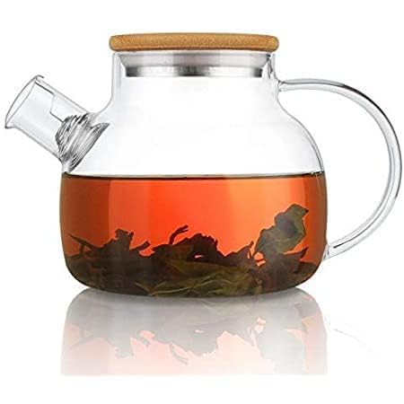 Jinelza Glass Teapot Stovetop Safe 1000ml
