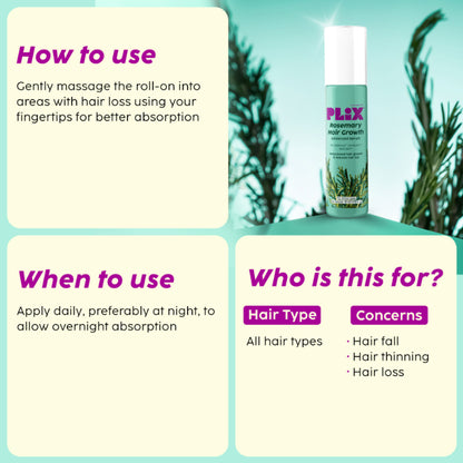 Plix Rosemary Hair Growth Advanced Serum Roll-On